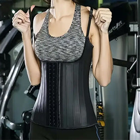 PROWAISTTRAINER 25-bone Matte Latex Vest Female Body Shaping Adjustable Shoulder Strap Abdomen Chest Corset