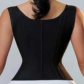 PROWAISTTRAINER Latex Waist Belt 15-bone Posture-correcting Vest abdomen Zipper-Breasted Retro Body-shaping Tops