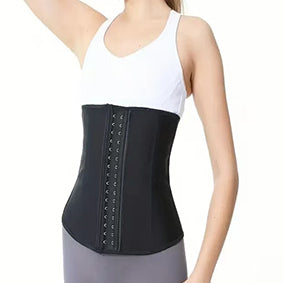 Woman's PROWAISTTRAINER Four Seasons Postpartum Body Building Sweating Exercise Trainer 9 Bone Latex Abdominal Waist Corset