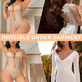 PROWAISTTRAINER Tight Bodice Invisible Shoulder Strap Evening Dress Deep V-backless Corset Body Non-slip Underwear