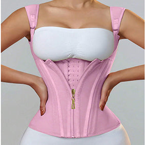 PROWAISTTRAINER Latex Waist Belt 15-bone Posture-correcting Vest abdomen Zipper-Breasted Retro Body-shaping Tops