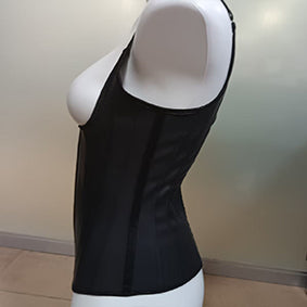 PROWAISTTRAINER 25-bone Matte Latex Vest Female Body Shaping Adjustable Shoulder Strap Abdomen Chest Corset