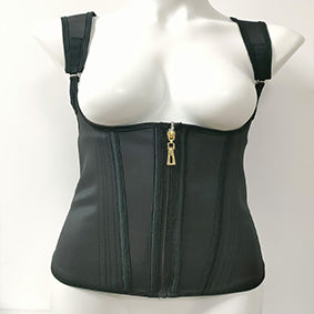 PROWAISTTRAINER Latex Waist Belt 15-bone Posture-correcting Vest abdomen Zipper-Breasted Retro Body-shaping Tops