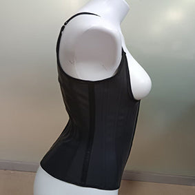 PROWAISTTRAINER 25-bone Matte Latex Vest Female Body Shaping Adjustable Shoulder Strap Abdomen Chest Corset