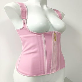 PROWAISTTRAINER Latex Waist Belt 15-bone Posture-correcting Vest abdomen Zipper-Breasted Retro Body-shaping Tops