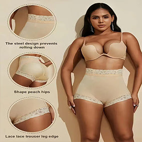 High Waist Hip Tummy Shorts Summer Body Shaping Comfortable Boxer Lace Ladies Tight Pants PROWAISTTRAINER Woman