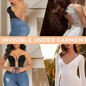 PROWAISTTRAINER Tight Bodice Invisible Shoulder Strap Evening Dress Deep V-backless Corset Body Non-slip Underwear