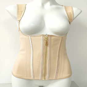 PROWAISTTRAINER Latex Waist Belt 15-bone Posture-correcting Vest abdomen Zipper-Breasted Retro Body-shaping Tops