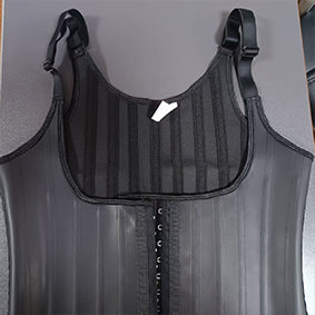 PROWAISTTRAINER 25-bone Matte Latex Vest Female Body Shaping Adjustable Shoulder Strap Abdomen Chest Corset