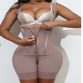 PROWAISTTRAINER Women High Waist Abdomen Hip Wide Shoulder Strap Hourglass Chest Tight Body Shaping Clothes